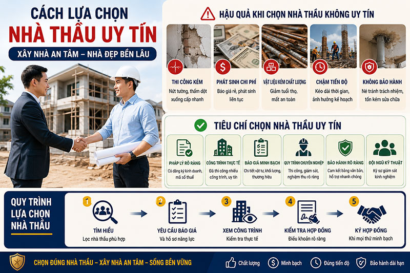 Cách Lựa Chọn Nhà Thầu Uy Tín Khi Xây Nhà