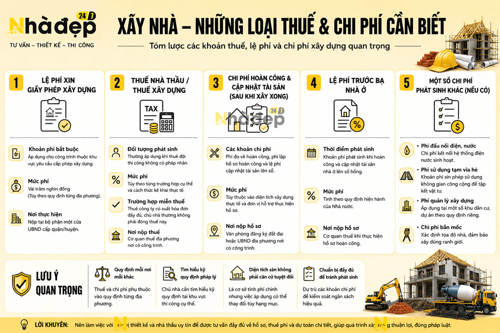 Những loại thuế và lệ phí
